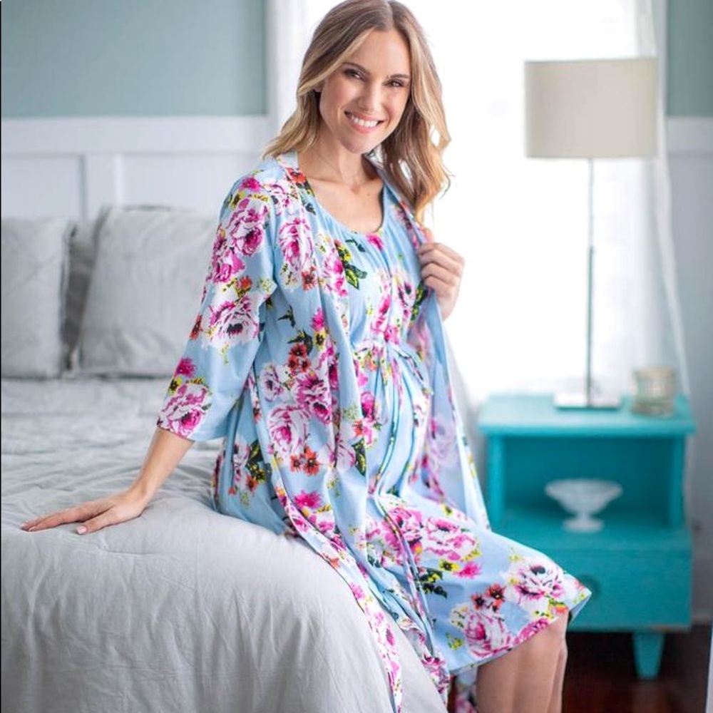 Baby Be Mine Matching Maternity Labor Set: S/M